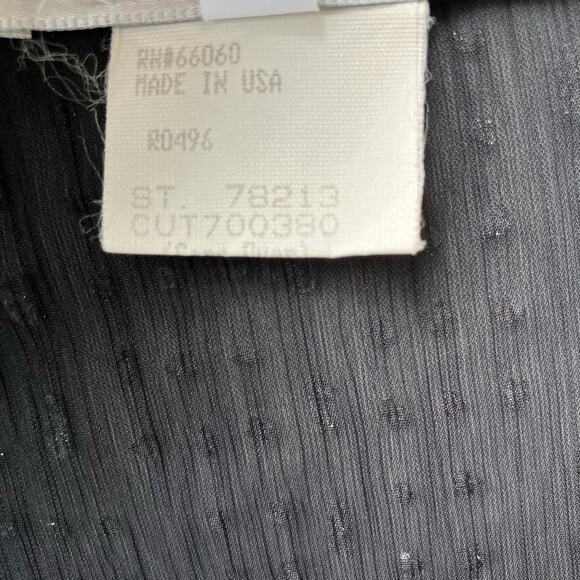 VTG 90s Y2K Petites Top Small Wrap Tie Front Glitter Fairy Whimsigoth Party Glam - Picture 8 of 10